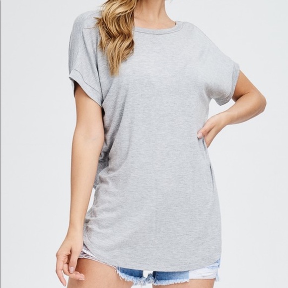 Grey Open Back T shirt - Picture 2 of 4